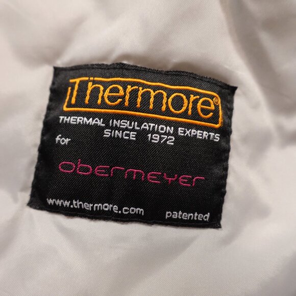 Obermeyer ski snow jacket women's 12 white triple striped Thermore insulation - Picture 16 of 16